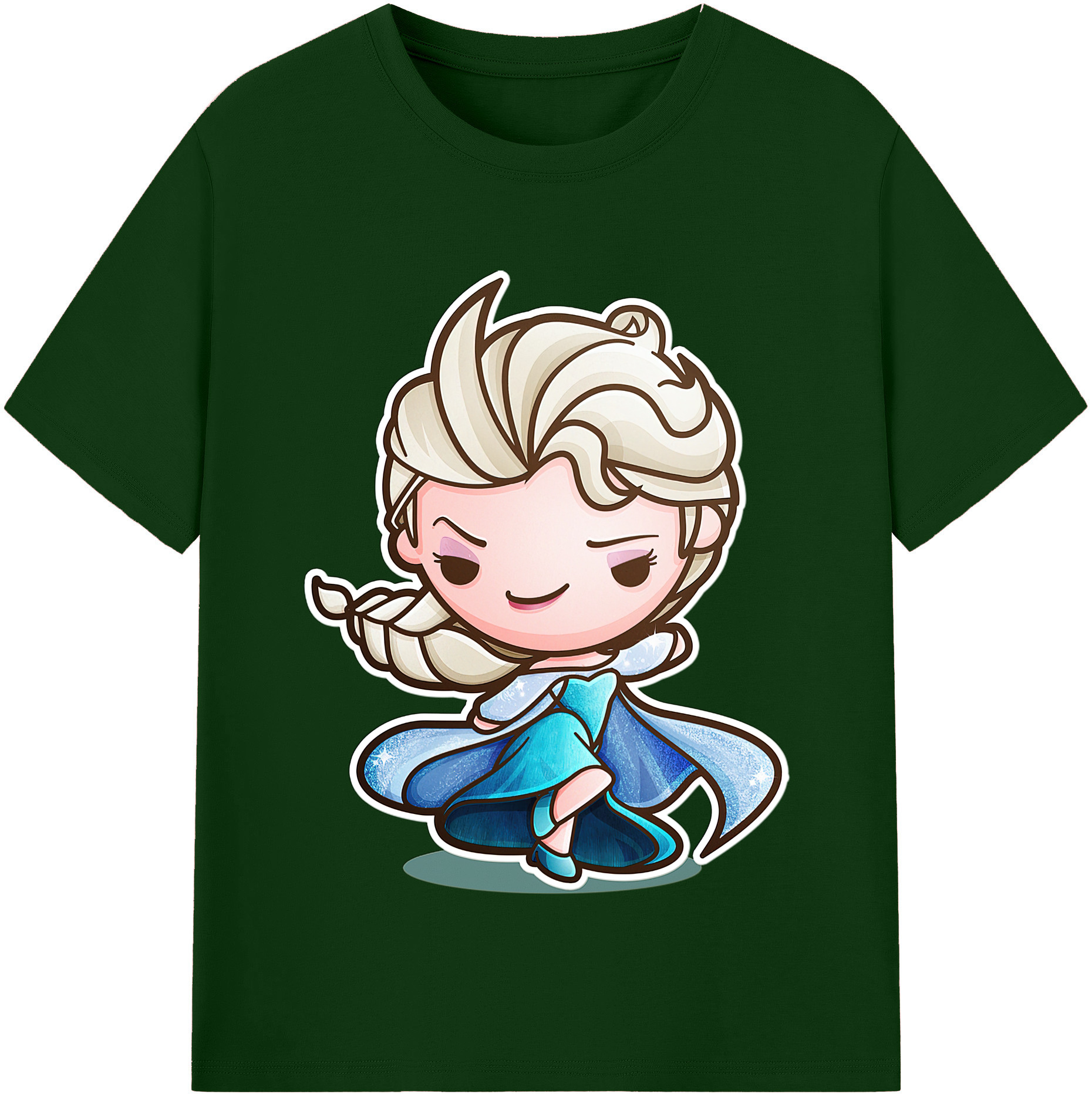 （画像用） アナと雪の女王 アンナ エルサ Frozen Anna Elsa 綿100％半袖Tシャツ（フロントプリント）